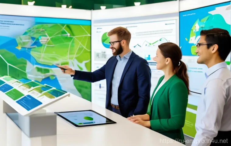 환경보호 전문가의 고객 중심 업무 사례 - Strategic Eco-Partnership in a Modern Office**

A vibrant, well-lit image of a diverse team (men and...