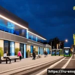 Home 21 환경보호 실무와 융합 기술 활용 사례 - **Prompt:** A vibrant, bustling street scene in a modern Russian city at golden hour, showcasing adv...